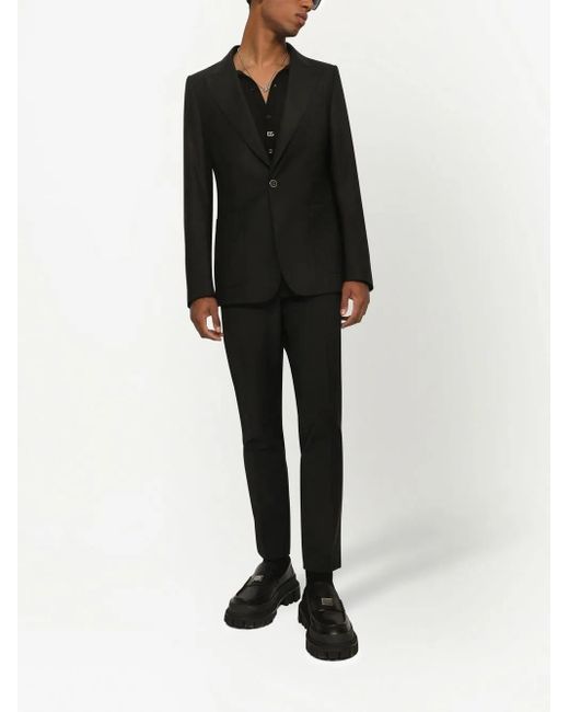 Dolce & Gabbana Black Single-Breasted Blazer Jacket for men