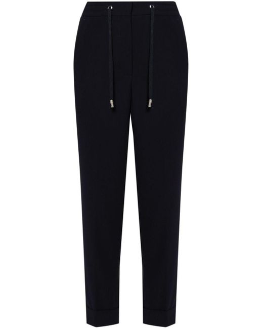 Peserico Blue Drawstring-waist Tapered Trousers
