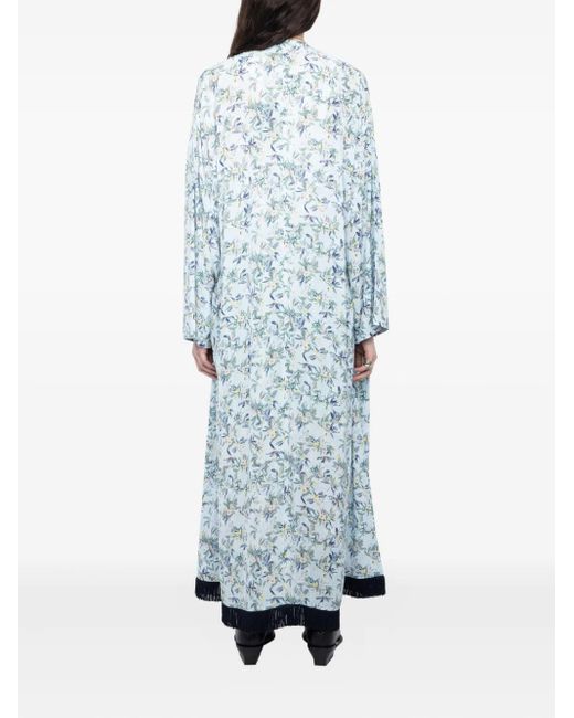 Zadig & Voltaire Silk Coat Blue