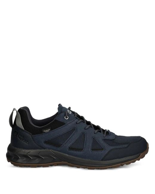 Jack Wolfskin Black Woodland Lace-Up Fastening Panelled Performance Sneakers for men