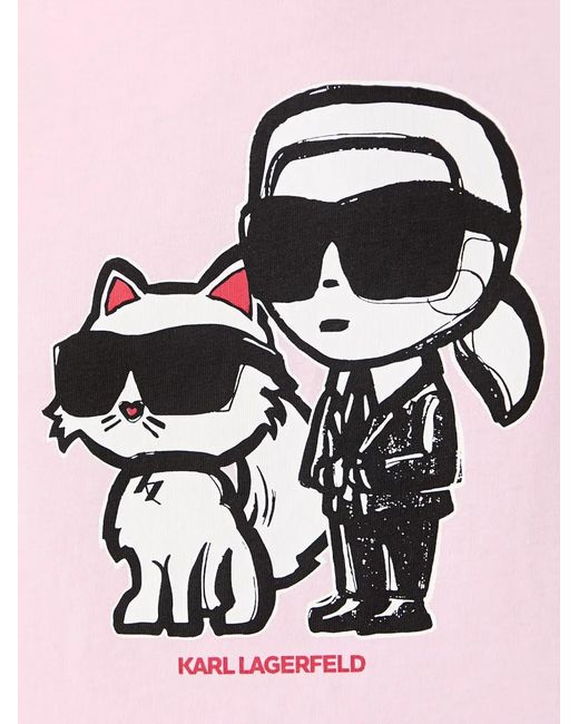 Karl Lagerfeld Blue Ikonik Graphic-Print T-Shirt