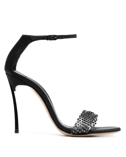 Casadei White 100Mm Blade Twenties Satin Pumps
