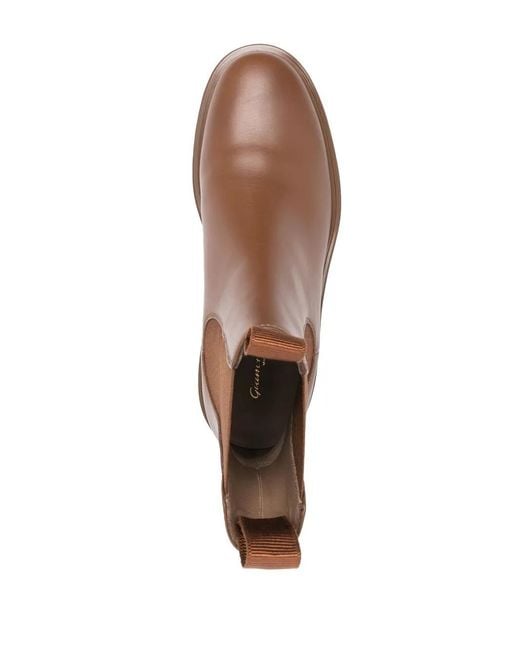 Gianvito Rossi Brown Round Toe Ankle Boots for men