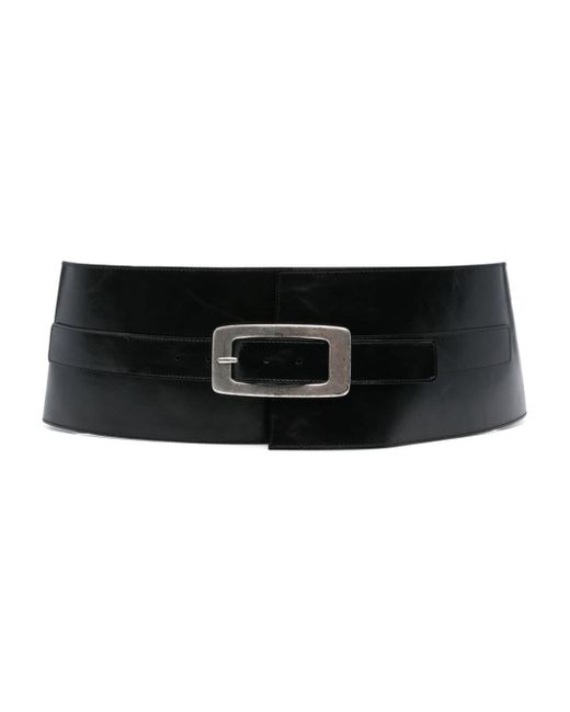 Paloma Wool Black Wide-style Leather Belt