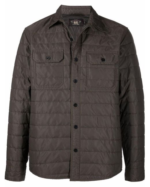 RRL Holden Quilted Shirt Jacket in Green for Men Lyst