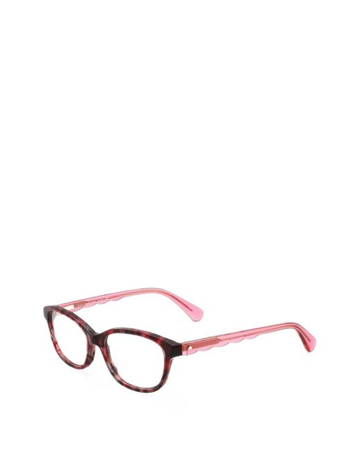 Kate Spade Natural Tortoiseshell-Effect Cat-Eye Frame Glasses