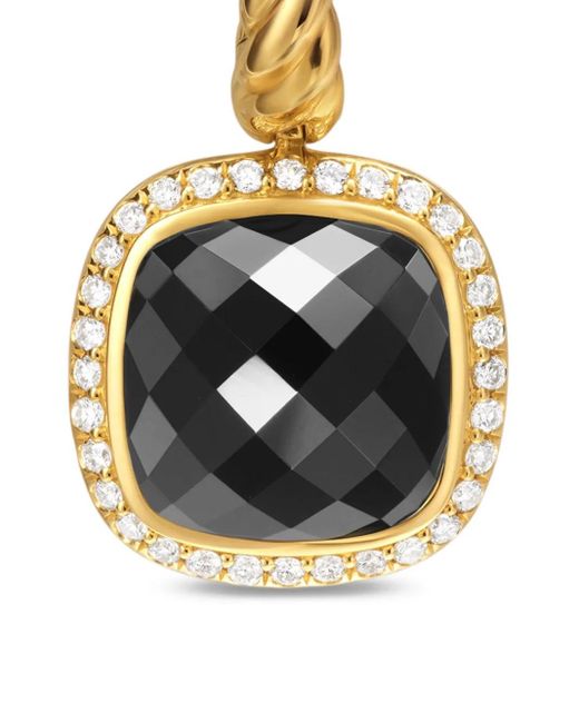 Pendientes Albion de 26.3 mm en oro amarillo de 18 ct con diamantes y ónix David Yurman de color Metallic