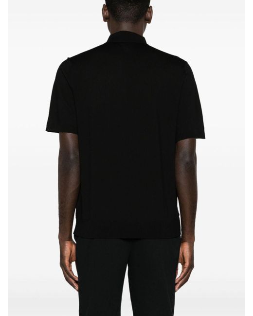 Paul Smith Feinstrick-Poloshirt mit Streifendetail in Black für Herren