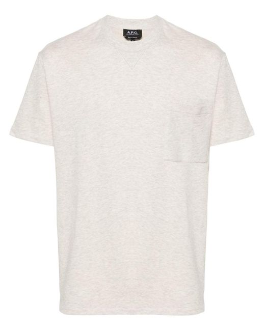 A.P.C. White Jhonny Cotton T-shirt for men