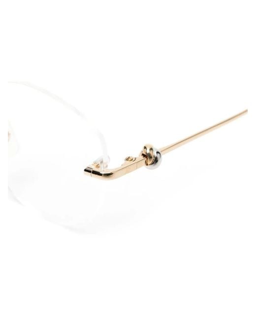 Cartier Metallic Round Rimless Optical Glasses