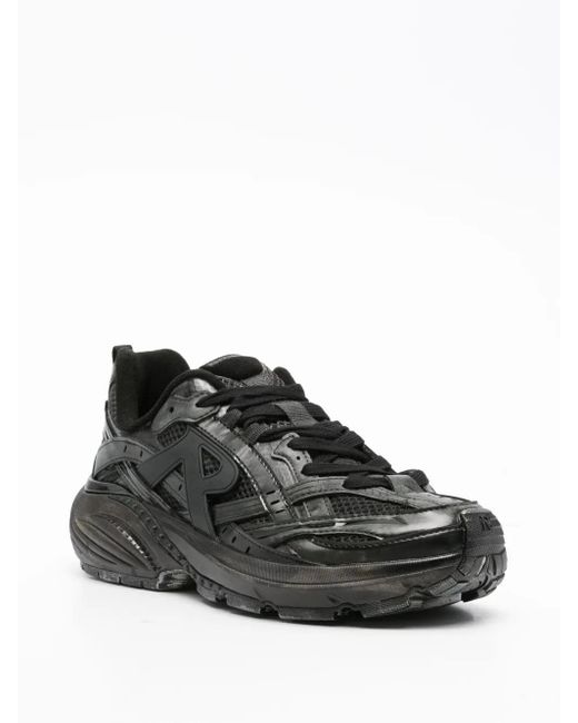 Represent Black Lace-Up Chunky Trainers for men