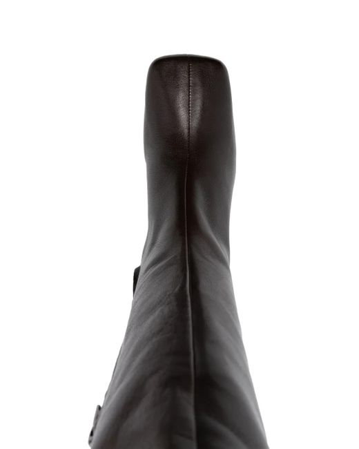 Lemaire Black 60Mm Leather Thigh-High Boots