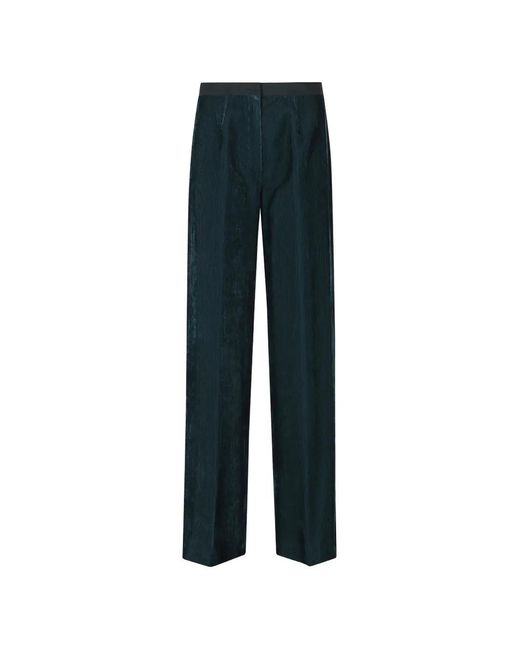 Forte_forte Blue Corduroy High-Waisted Trousers