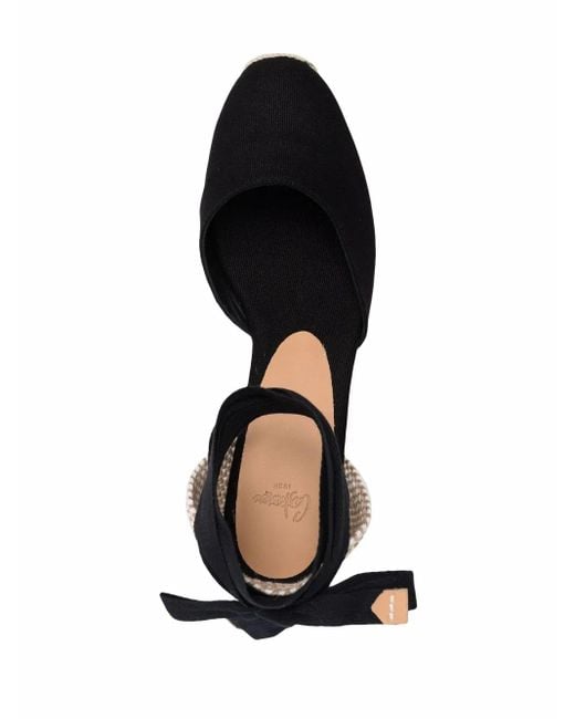 Castaner Black Wedge Espadrilles