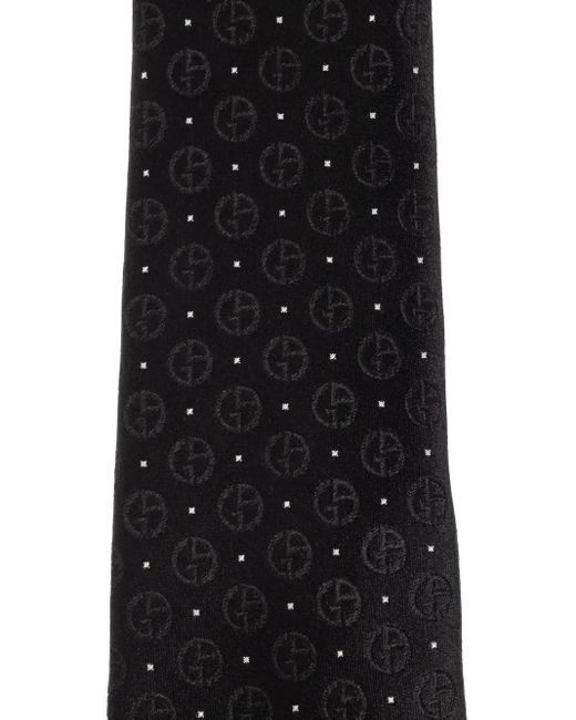 Giorgio Armani Black Silk Tie for men