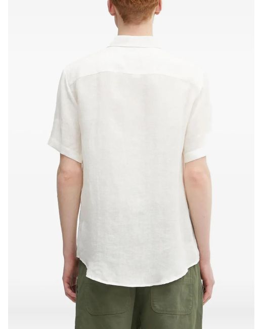 メンズ A.P.C. ショートスリーブ リネンシャツ White