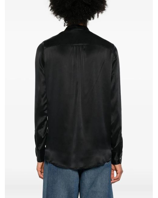 Pierre Louis Mascia Black Silk Shirt