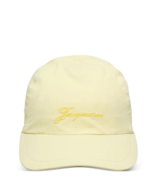 Jacquemus Natural Logo-Embroidered Toggle-Fastening Cap