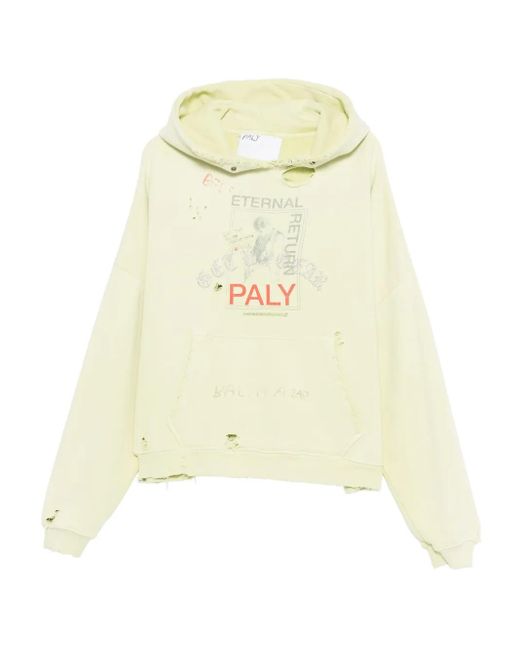 PALY Hoodie in Distressed-Optik in Metallic für Herren