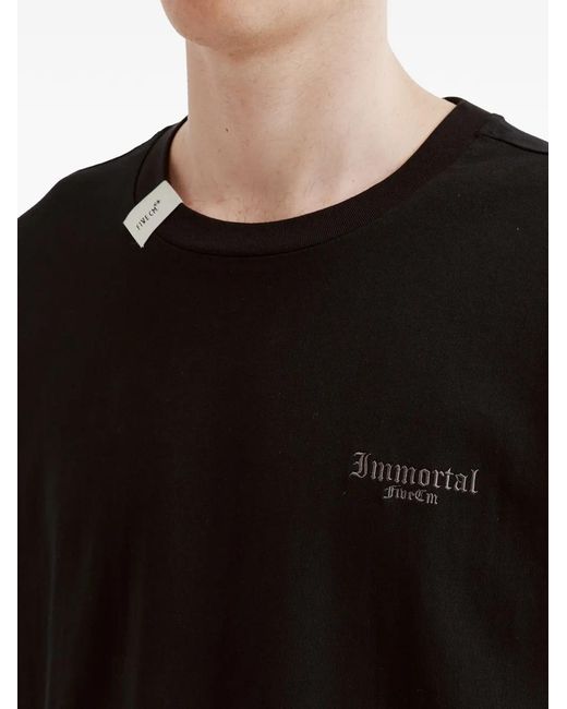 FIVE CM Black Plaid-Panel T-Shirt for men