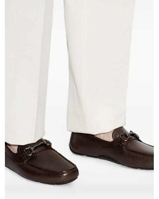 Ferragamo White Parigi New Leather Loafers for men