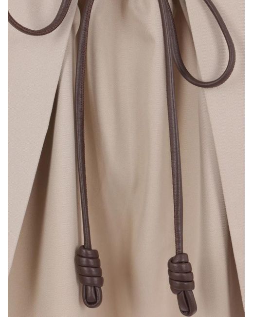 Loewe Natural Drawstring Pleated Skirt