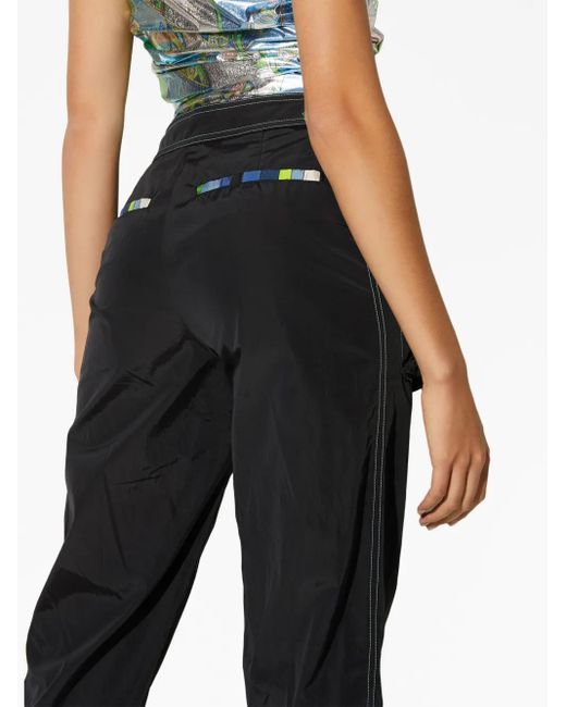 Emilio Pucci Black Large Patch-Pocket Straight-Leg Trousers
