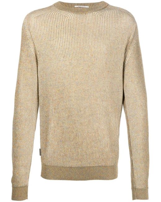Woolrich Natural Mouline Round-Neck Jumper for men