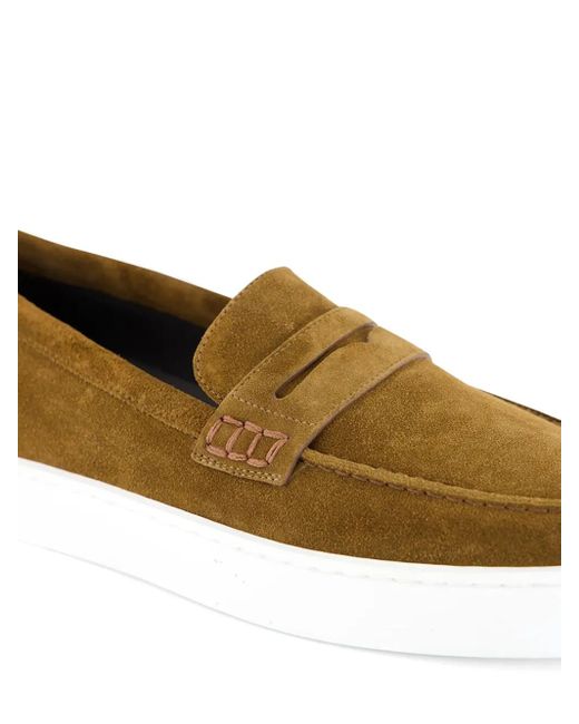 Manolo Blahnik Penny Suède Loafers in het Brown voor heren