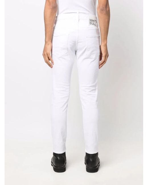 DSquared² White Stretch Cotton Jeans for men