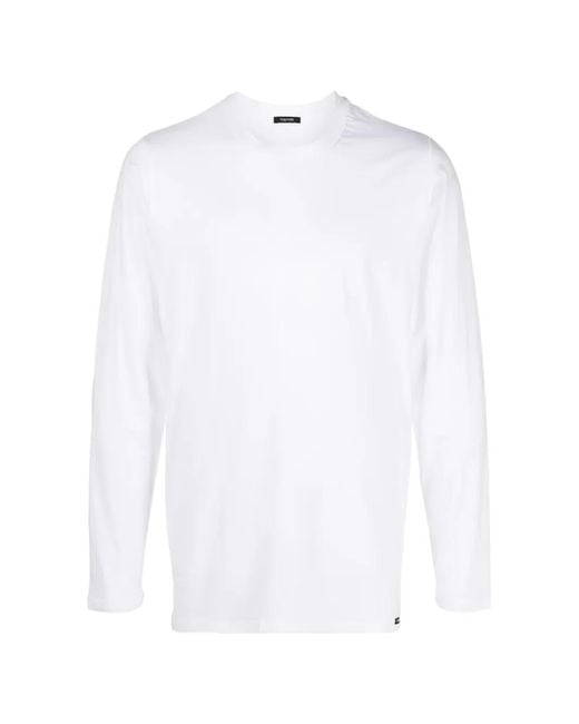 Tom Ford White Long-Sleeve T-Shirt for men