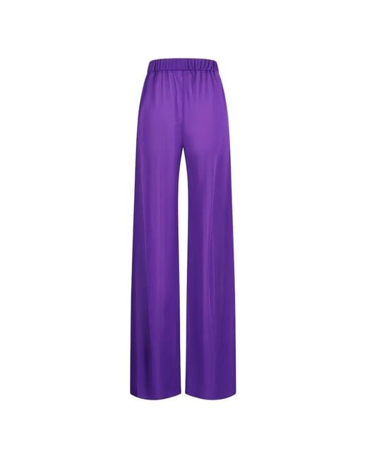 ANDAMANE Purple Lena Wide-Leg Trousers