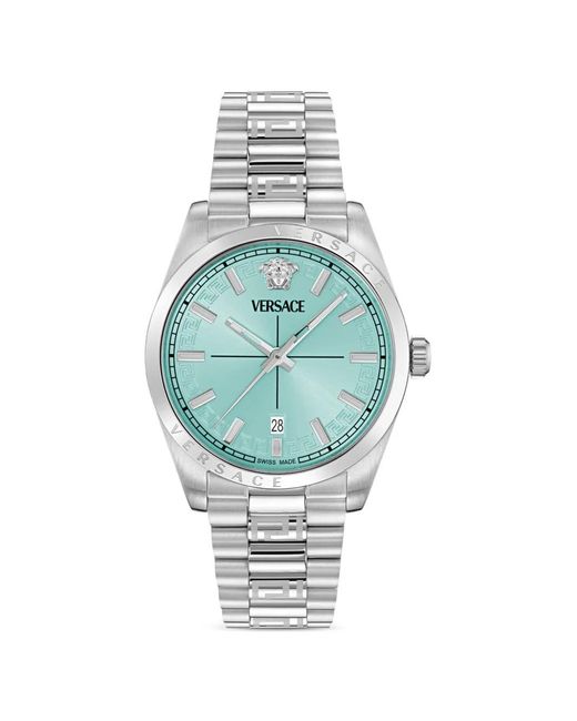 Versace Blue Logo-Detail 40Mm Watch for men