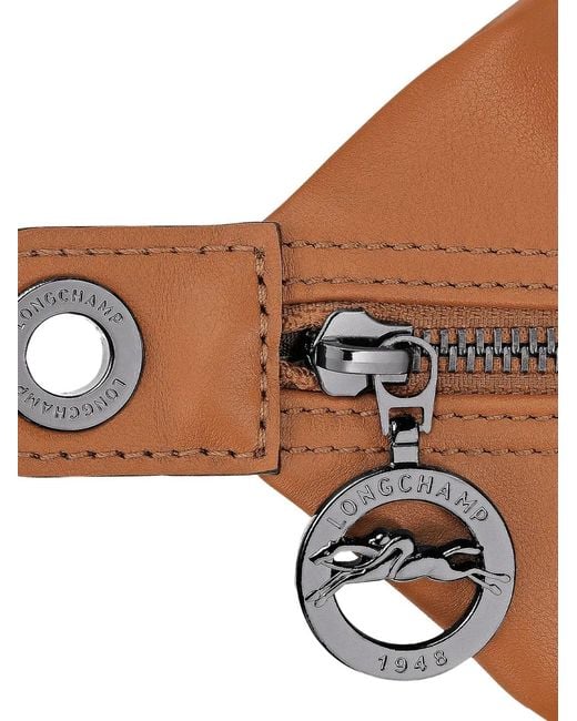 Longchamp Brown Sac Porté Épaule Le Pliage Xtra À Fermeture Zippée