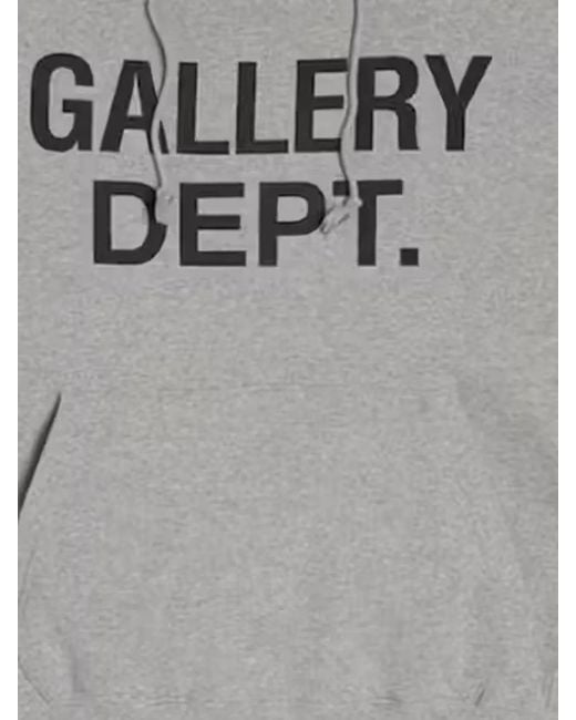 GALLERY DEPT. Gray Logo-Print Hoodie for men