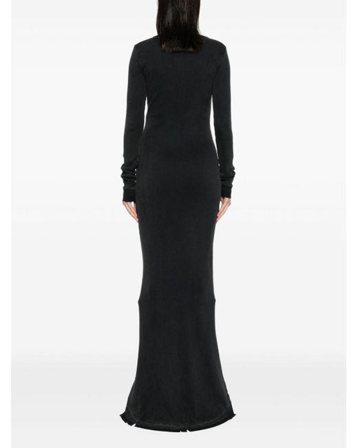 Vestido largo con efecto envejecido Balenciaga de color Black