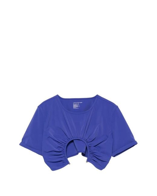 Christopher Esber Blue U-Prong Short-Sleeve Top