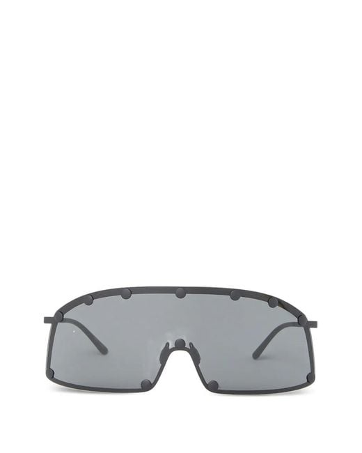 Rick Owens Gray Shielding Sunglasses