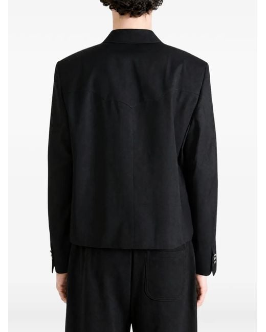 Enfants Riches Deprimes Black Western-Yoke Button-Up Blazer for men