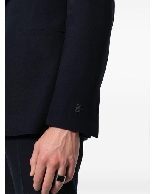Givenchy Blue Wool Single-breasted Blazer for men