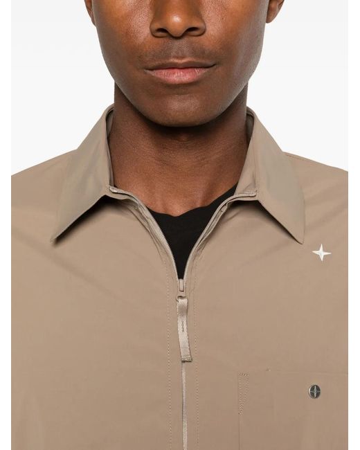 Stone Island Natural Chest-Pocket Overshirt for men