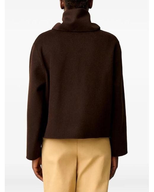 Claudie Pierlot Brown Short Wool Blend Coat