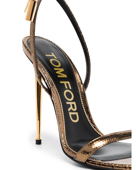 tom ford padlock heels gold