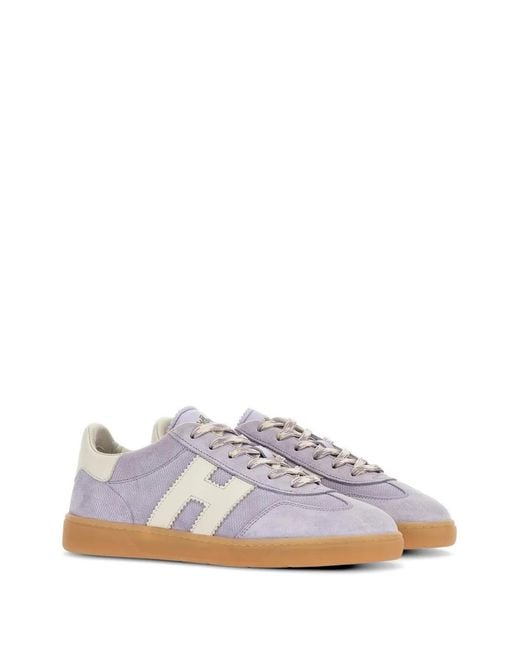 Hogan White Cool Logo-Patch Sneakers