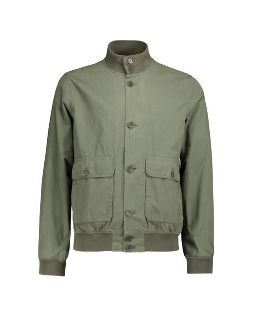 Aspesi Green Il Solito Button-Up Military Jacket for men