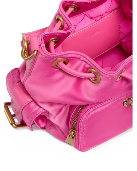 Pinko Pink Love Birds Bucket Bag
