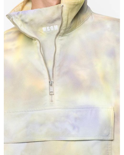 MSGM Sweatshirt Mit Batikmuster in Gray für Herren