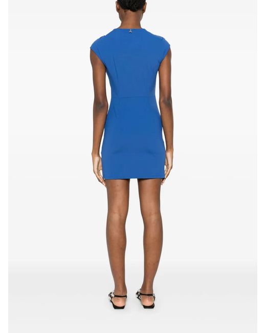 Patrizia Pepe Blue Piercing-Detail Mini Dress