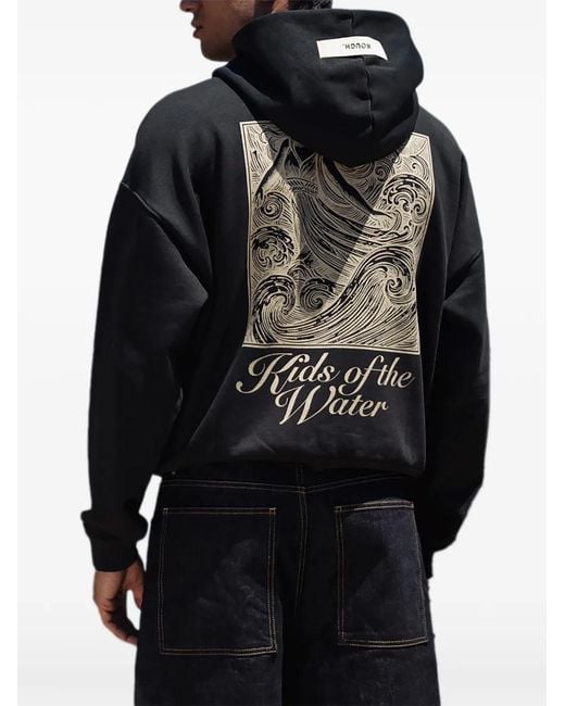 ROUGH Black Embellished Zip-Up Hoodie