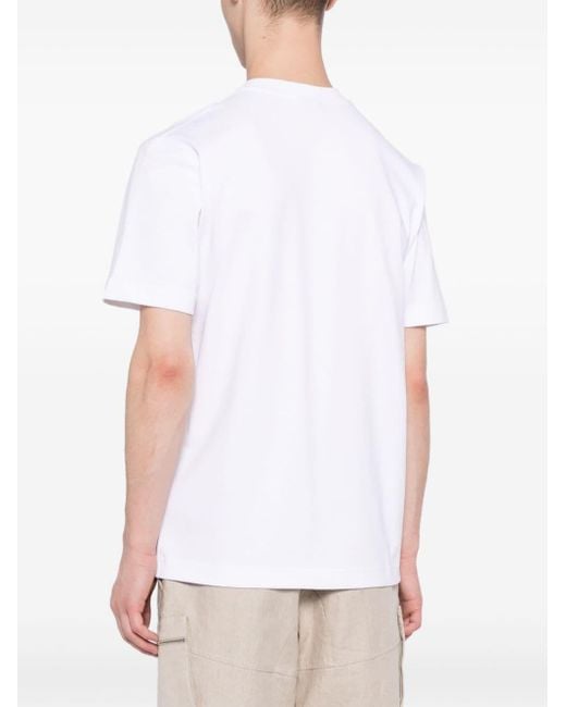 Jacquemus Gros Grain Logo T-shirt In White for men